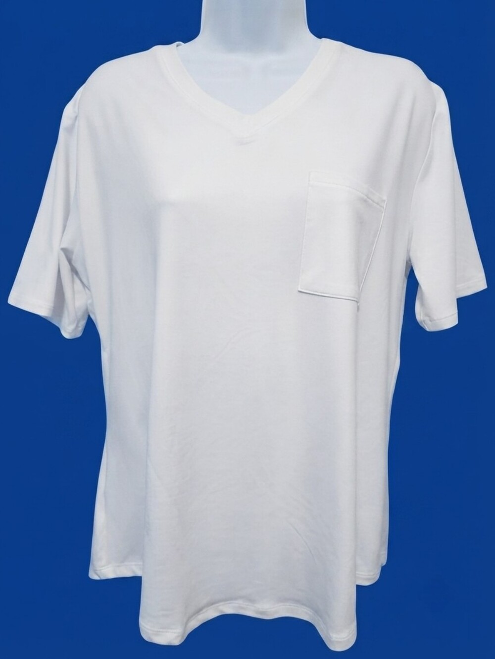 NWT Zyia Active White Go To Pocket V-2 Tee Shirt Size XL